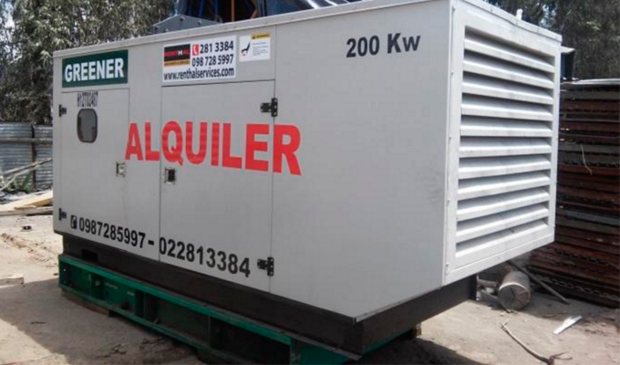 Alquiler de generadores eléctricos de 5,5 kW